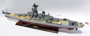Maqueta de Barco de Guerra USS NEW JERSEY (BB-62) en Madera Artesanal para Decoración y Exhibición, Accesorio de Juguete Inflable Realista - Product Image 2