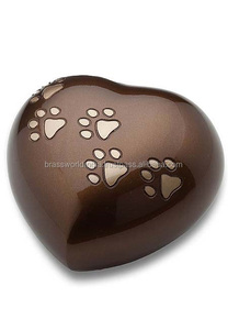 BRASSWORLD INDIA Urne funéraire en métal en forme de cœur de style américain pour animaux de compagnie, articles funéraires de qualité supérieure - Product Image 4