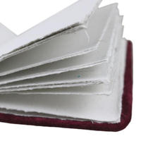 Carnet de notes NEW ERA en tissu velours, fait main, écologique, avec reliure cousue, papier sans bois - Cadeau pour les voyages et le croquis