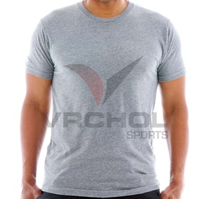 T-shirt à col en O pour hommes T-shirts vierges de gymnastique 100% coton Vente en gros Tissu tricoté de haute qualité - Product Image 1