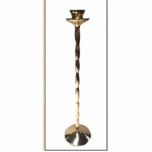 Soporte de vela de husillo pulido de latón decorativo para el hogar boda fiesta y eventos - Product Image 1