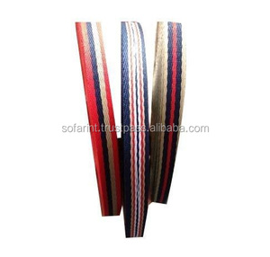AZO FREE Colored Cotton <b>Webbing</b> Tape-Water Resistant Striped Herringbone Twill for Bags & Garments - Product Image 1