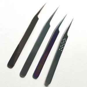 Professional Pro Straight Eyelash Tweezers Sustainable <b>Lash</b> Extension Private Label Eyelash Beauty Tools Stainless Steel Durable - Product Image 3
