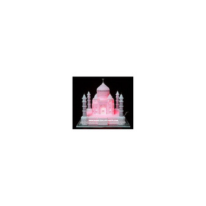 White Marble Taj Mahal <b>Valentine</b> Gift With Colorful Lighting - Product Image 1