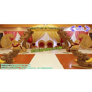 Srilankan เสาไม้สไตล์ใหม่ทำจากไม้สำหรับงานแต่งงาน - Product Image 1