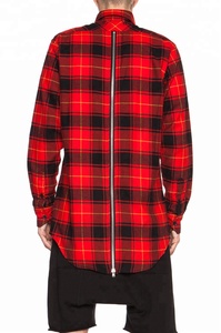Fabricant en gros de chemises en flanelle de coton tricotées personnalisées, col montant, unisexe, manches longues, style urbain, OEM - Product Image 2