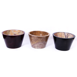 หินธรรมชาติทำจากหินสบู่รูปทรงกลมกระถางดอกไม้และปลูกต้นไม้ตกแต่งบ้านสวน - Product Image 1