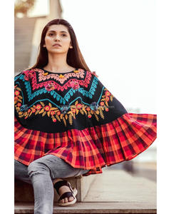 Capas circulares bordadas de punto de cadena, coloridas, de alta calidad, a la moda, exclusiva, para cubrir la parte superior, Poncho en vestidos - Product Image 2