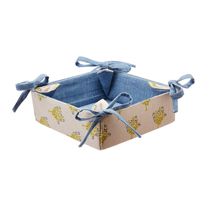Indian Manufacturer Organic Cotton Customized Design Washable Bread <b>Basket</b> with Custom Logo - Product Image 1