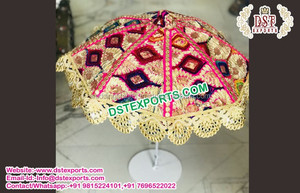 Juego de Thaals y Jaggos Punjabi Modernos, Personalizables en Color y Tamaño, Ligeros, de Metal y Terciopelo, para Decoración de Eventos Nocturnos - Product Image 6
