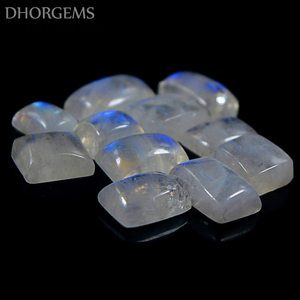Pierre de lune bleue naturelle, arc-en-ciel, 100% pierre de lune, ample, qualité, cabochon rectangulaire, pierres précieuses authentiques, bleu, livraison gratuite - Product Image 2