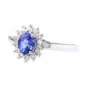 Chất Lượng Tốt Tốt Nhất Bán 925 Sterling Silver Bạc Màu Xanh Trắng Đá CZ Lời Hứa Nhẫn Engagement Kim Cương Bạc Nhẫn - Product Image 2