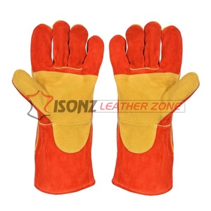 Guantes de trabajo de invierno antideslizantes anticortes impermeables hechos a medida, para soldadura TIG guantes de seguridad, protección para horno y barbacoa, cuero dividido de vaca - Product Image 2