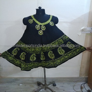 Vestido Midi de verano bohemio para damas, vestidos de paraguas Batik con tela de crepé tejida, estilo dulce y cintura caída - Product Image 2