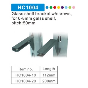 スロットチャンネルメタルTシャツディスプレイガラス棚ブラケットC2クローム仕上げと簡単な取り付け - Product Image 5