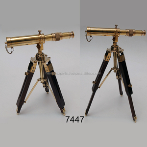 Chất lượng cao hải lý Antique Brass Kính thiên văn với gỗ đứng handmade hải lý Kính thiên văn để bán - Product Image 1