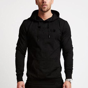 Sweat-shirt de sport personnalisé noir pour la salle de sport, le yoga et la remise en forme, en vente en gros - Product Image 1