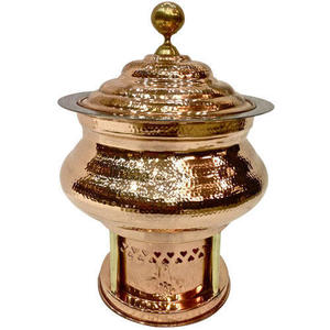 Grill rôtissoire rond en laiton et cuivre, produit de luxe, pour la cuisine - Product Image 3
