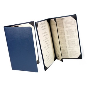 Cubierta de Menú Personalizada de Cuero Sintético Tamaño A4 para Hoteles y Restaurantes, Portamenús de Cuero PU y Papel Duradero - Product Image 1