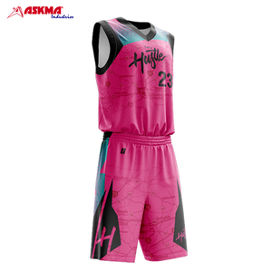 Uniformes de basket-ball réversibles unisexes, sublimés, grandes tailles, respirants, 100% polyester, antibactériens, séchage rapide - Product Image 6