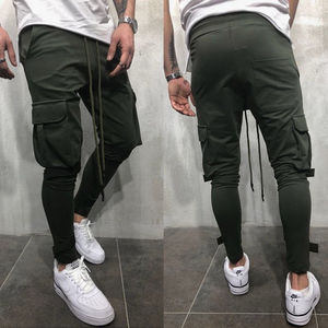 Pantalon de Jogging droit urbain pour hommes, coupe crayon, décontracté, avec Logo personnalisé, à poches, Design de poche, nouvelle collection, 2021 - Product Image 3