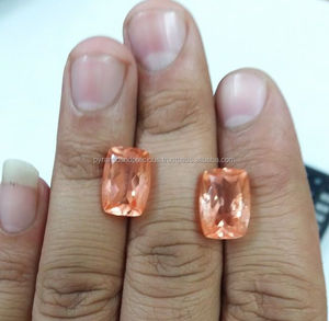 หินควอทซ์มรกตมรกตตัดเป็นสองเท่า-อัญมณี-หินหลวมสองเท่า-การทำเครื่องประดับ - Product Image 2