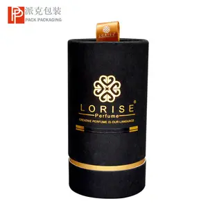 Beauty round matte black gift packaging empty perfume bottle essential oil bottle packaging