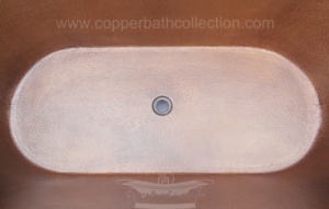 Baignoire antique en cuivre martelé Style japonais à double paroi, faite à la main en Inde, de forme ovale avec matériau en fer pour salle de bain - Product Image 5