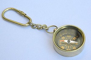 Porte-clés miniatures nautiques en laiton vintage, lot de 4 porte-clés maritimes en métal, souvenirs à collectionner pour marins, bateaux et côtes - Product Image 5