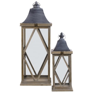 FAROL DE VELA decorativo Vintage de madera y Metal para decoración de mesa, venta al por mayor, de proveedor indio, alta calidad - Product Image 3