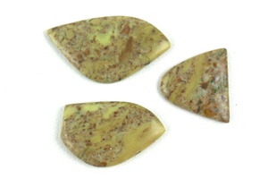 หินโมราธรรมชาติ118กะรัต,พลอยทรงหลวมผิวผสมอัญมณีผิวเรียบทำเครื่องประดับจำนวน3ชิ้น - Product Image 4