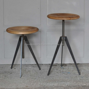 Taburete de cuero y hierro moderno MARWAR EXPORTS para uso en sala de estar con diseño de armario, diseño de Gabinete, de la marca de fábrica - Product Image 3