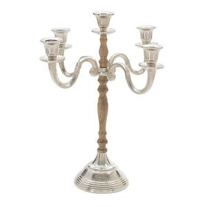 5 Arm Tall Entrance <b>Candelabra</b> for Wedding & Party White 7 <b>Gold</b> Aluminium Metal <b>Candelabra</b> for Home Event Decoration - Product Image 6
