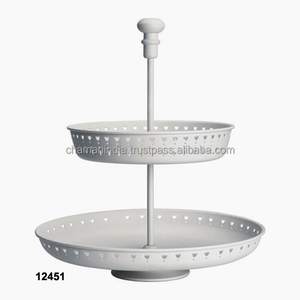 Soporte metálico para pastel de boda de 2 niveles - Product Image 1