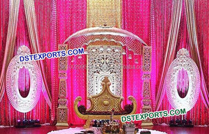 ไฟเบอร์ Mandap สำหรับตกแต่งเวทีงานแต่งงาน,แผงไฟเบอร์ตกแต่งเวทีสไตล์ Rajwada - Product Image 4