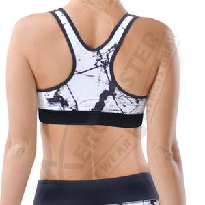 บรากางเกงขาสั้นเล่นกีฬาโยคะหินอ่อนสำหรับผู้หญิงชุดออกกำลังกายเล่นยิมทำจากโพลีเอสเตอร์พิมพ์ลายได้ตามต้องการ - Product Image 4