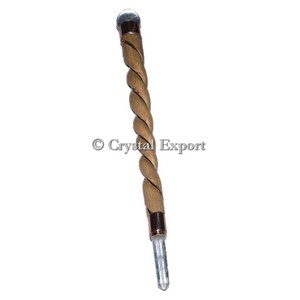 Herramienta de Fengshui natural curativo Varita curativa de cobre Savan retorcida - Product Image 2