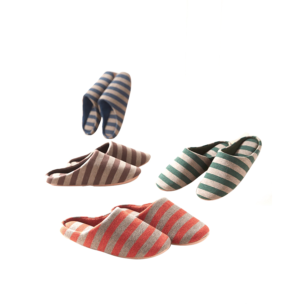 Оптовая продажа, мягкие домашние тапочки в полоску, теплая хлопковая обувь без шнуровки