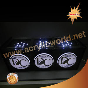 Acrylic LED <b>Lighted</b> Liquor Bottle Display Illuminated <b>Stand</b> Perfume Bottle Display <b>Stand</b> Shelf with Remote Control for Home Bar - Product Image 5