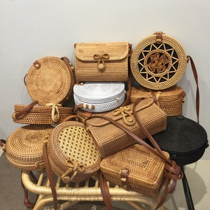 Eco Friendly Summer <b>Beach</b> Cross Body Rattan <b>Bag</b> - Product Image 1