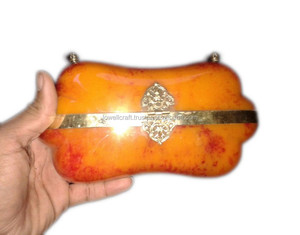 Bolso de mano con diseño de sandía y limón para mujer, cartera de mano acrílica de lujo, a la moda, para noche - Product Image 2