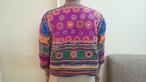 เสื้อแจ็กเก็ตงานมิเรอร์โบโฮคุชิบันยาระ,เสื้อวินเทจชนเผ่าอินเดีย - Product Image 3
