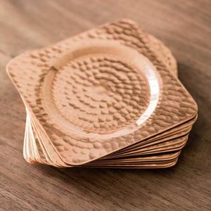 Meilleurs sous-verres en cuivre pur or rose pour tapis de décoration de table et coussinets sous-verres antiques en cuivre battu martelé pour verres à vin - Product Image 4
