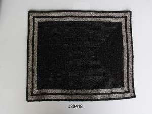 Tapete de mesa con cuentas de vidrio y perlas para madre, tapete de mesa para mesa de cena, vajilla, color negro - Product Image 6