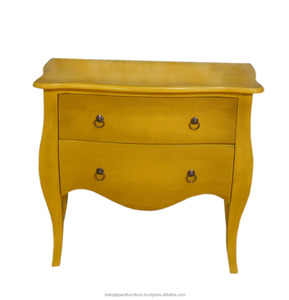 ตู้ข้างเตียงบอมเบย์ 2 ลิ้นชัก สีทาแบบโบราณ สำหรับเฟอร์นิเจอร์ห้องนอน - Product Image 1