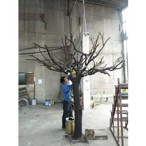 Ucuz 300cm yükseklik yapay kahverengi kuru ağaç dalları kapalı dekorasyon için, süs ağacı kuru