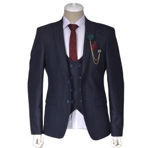 Production spéciale haute qualité nouvelle mode viscose et polyester tissu tissé hommes costumes marié costume de mariage - Product Image 1