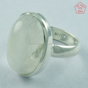 แหวนหินพระจันทร์สีเงินสเตอร์ลิงใส่ได้ทั้งชายและหญิงเครื่องประดับอัญมณีสำหรับงานครบรอบแต่งงานและงานเลี้ยง - Product Image 2