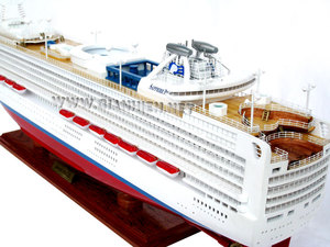 ทำด้วยมือเจ้าหญิงโมเดลไม้เรือของขวัญแปลกใหม่ด้วยหินแซฟไฟร์และเพชร - Product Image 2