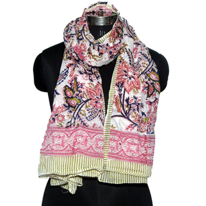 Pareo Multicolor de Marca de Lujo para Mujer, Hecho a Mano en India, Ecológico, Ligero, para Playa, con Estampado Floral, Bufanda de Algodón - Product Image 2